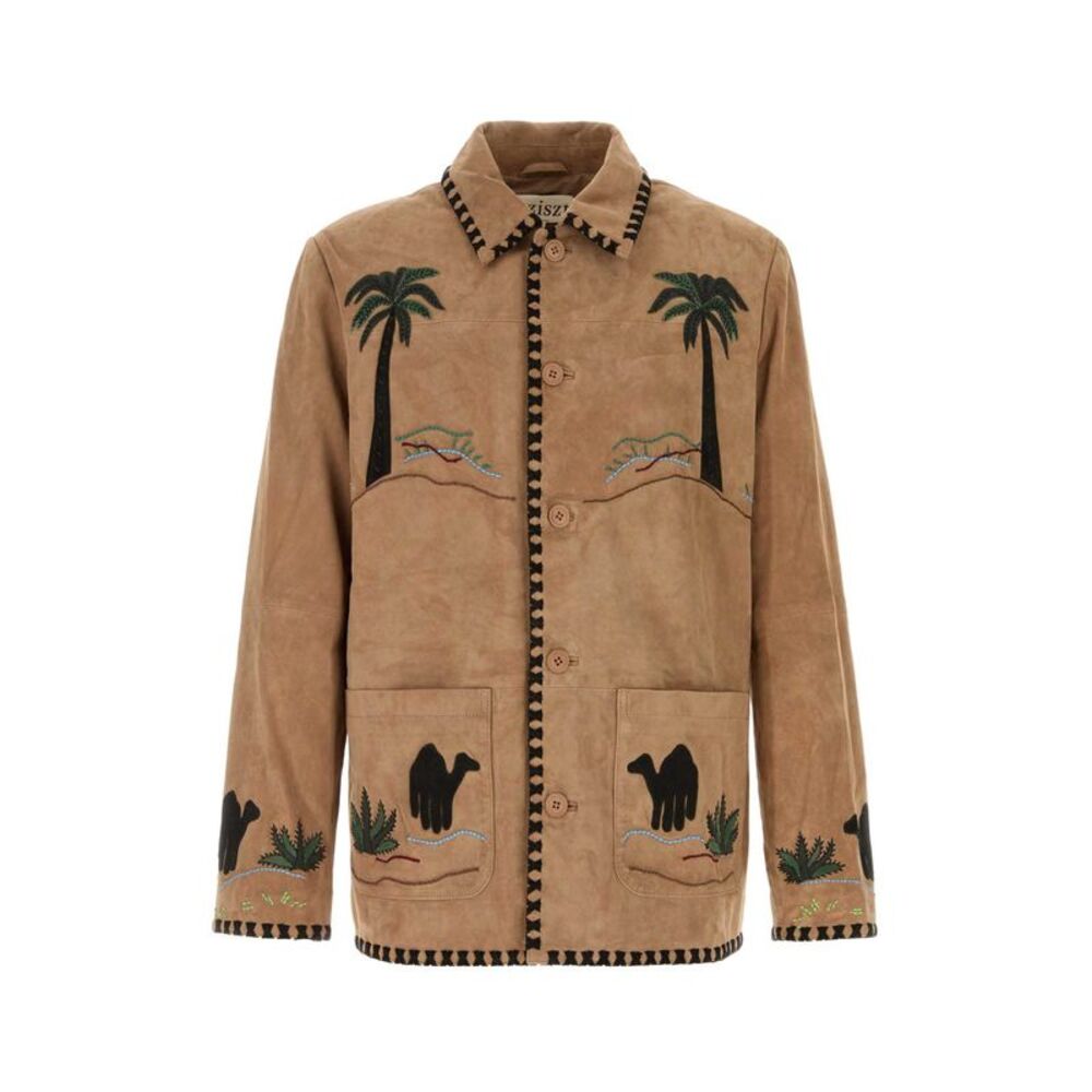 Baziszt Men Biscuit Suede Fuga Jacket